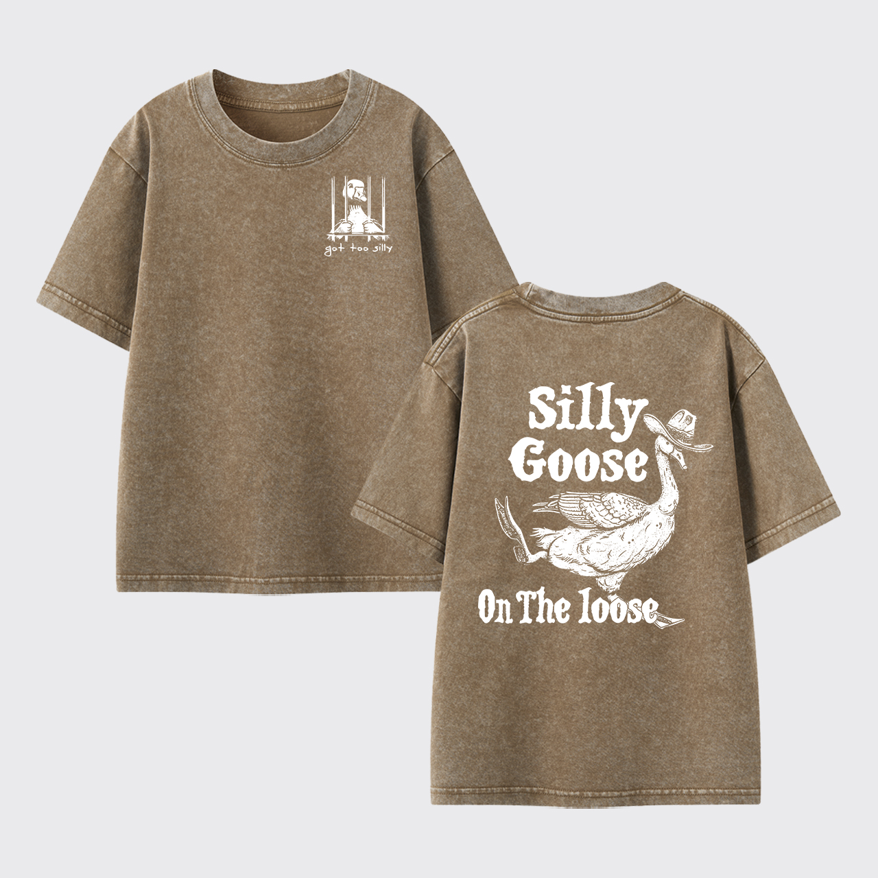 Silly Goose On The Lose Washed Toddler T-shirt