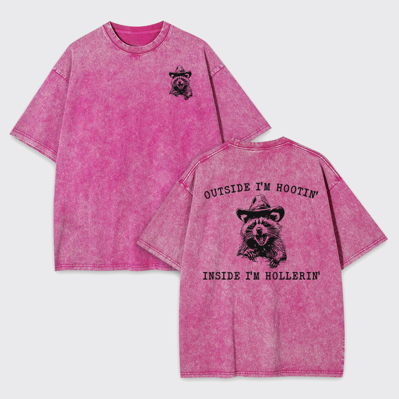 Outside I'm Hootin But Inside I Be Hollerin Garment-dye Tees