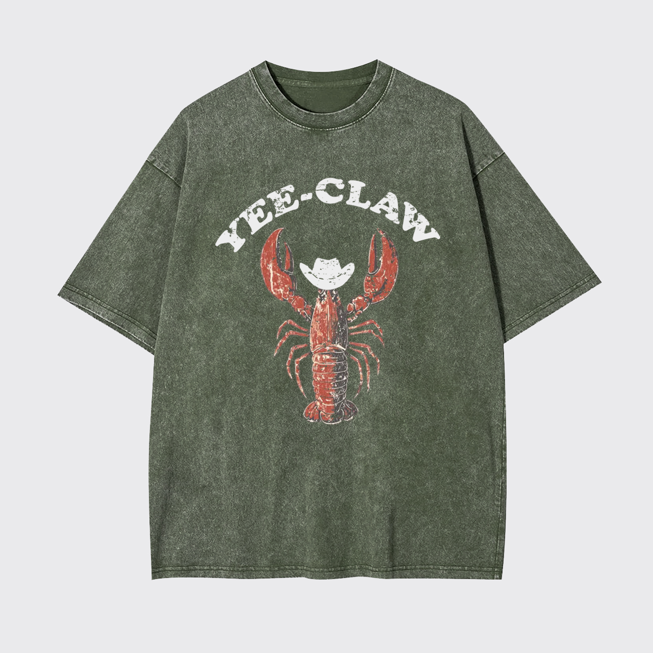 Funny Vintage Western Yee-Claw Garment-dye Tees