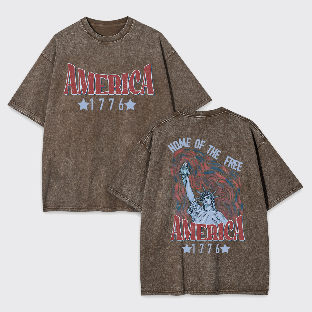 1776,Home Of The Free Garment-dye Tees