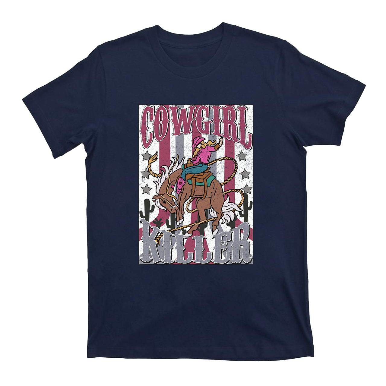 Cowgirl Killer Horse Riding Vintage T-Shirts