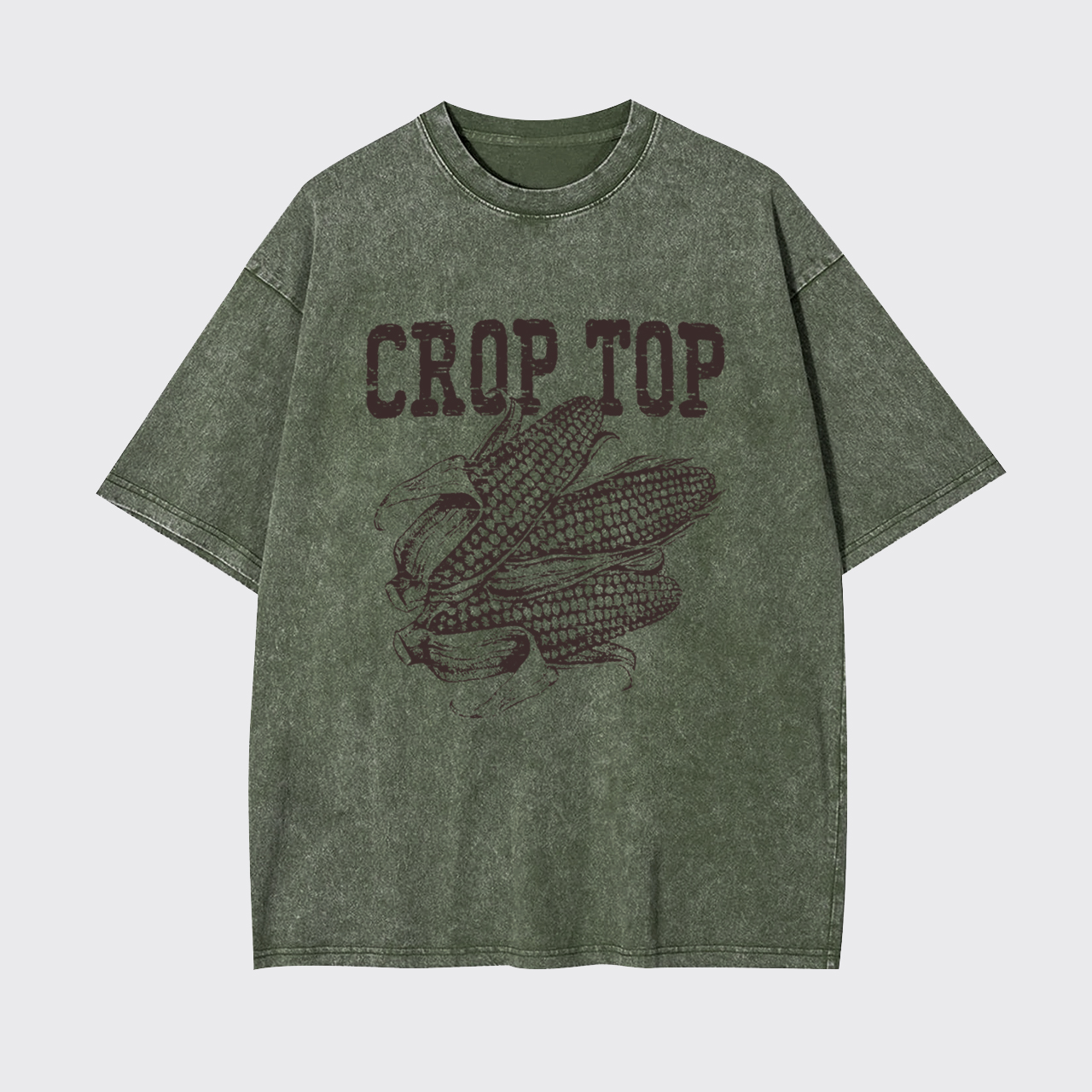 Crop Top Corn Garment-dye Tees