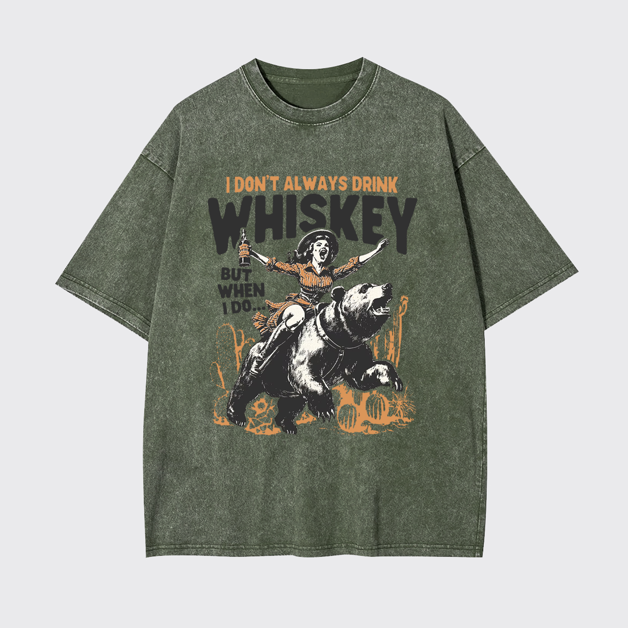 Funny Western Girl Whiskey Garment-dye Tees