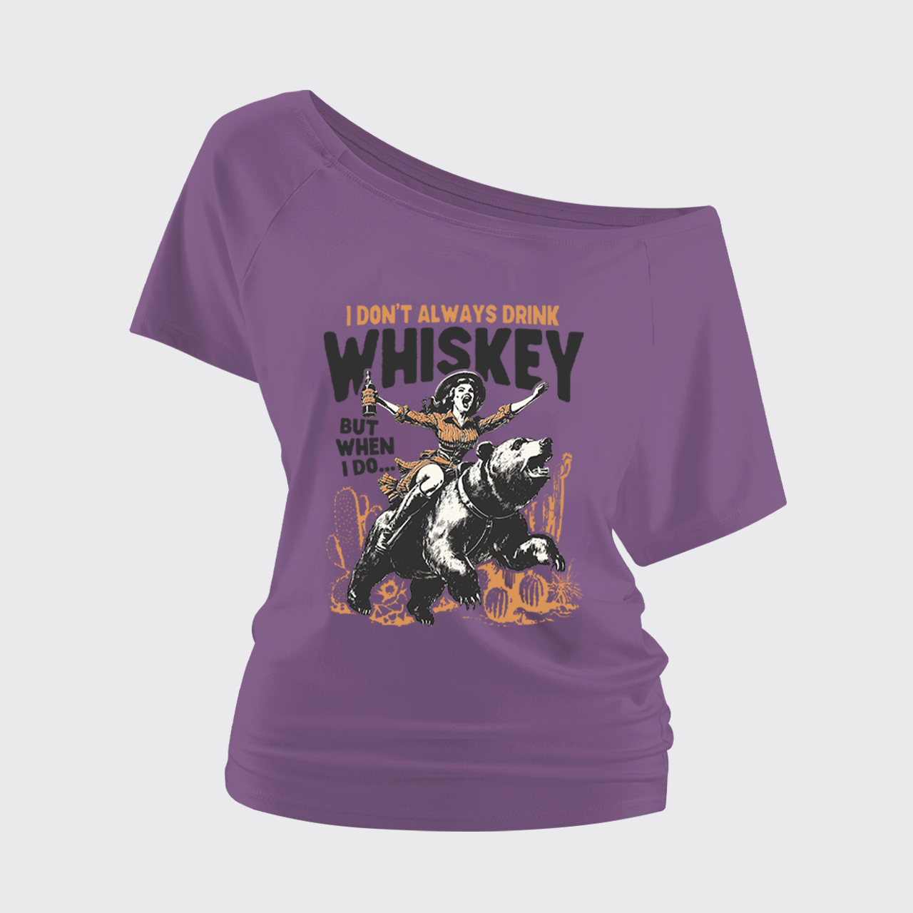 Funny Western Girl Whiskey Off Shoulder Top