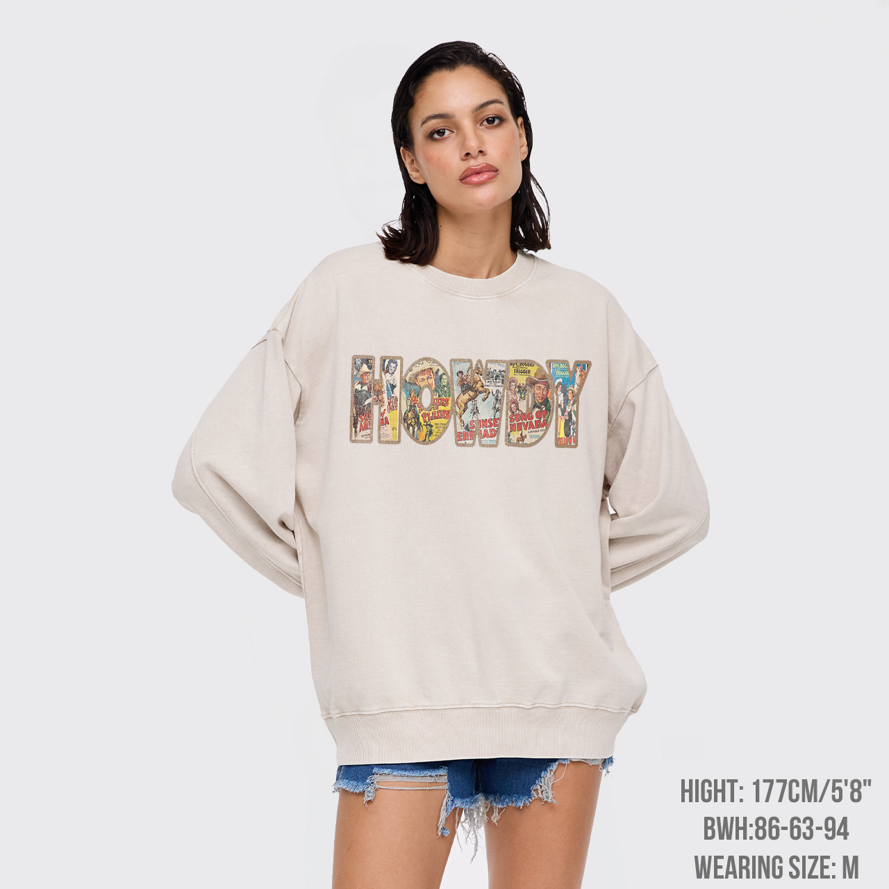 Retro Western Country Music Washed Sweatshirts