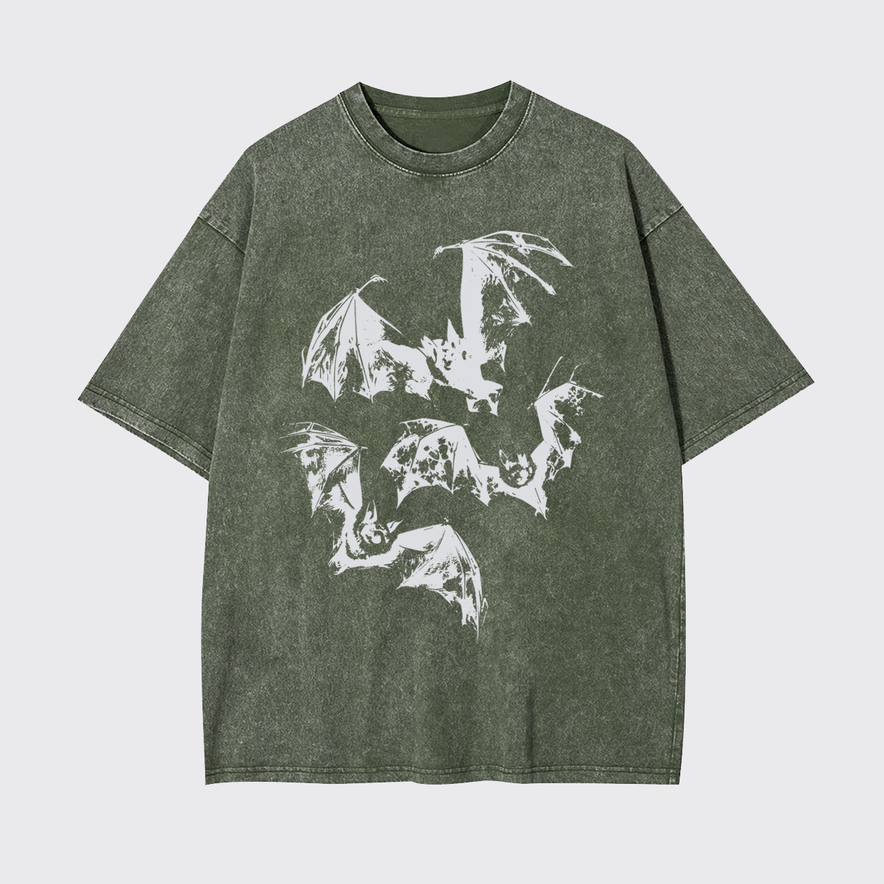 Halloween Three Bats Garment-dye Tees