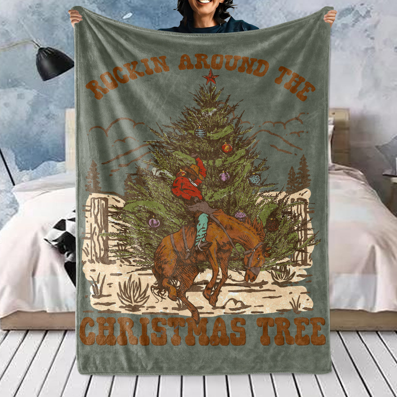 Rockin Around The Christmas Tree Blanket