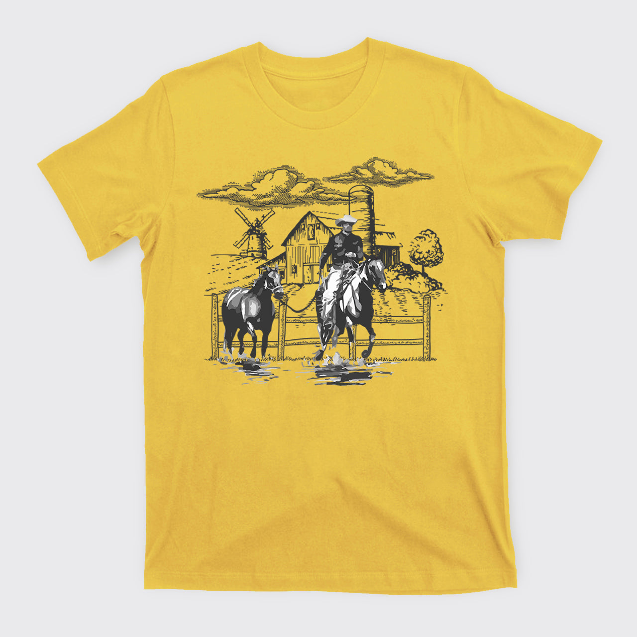 Western Country Cowboys Fenceposts T-Shirts