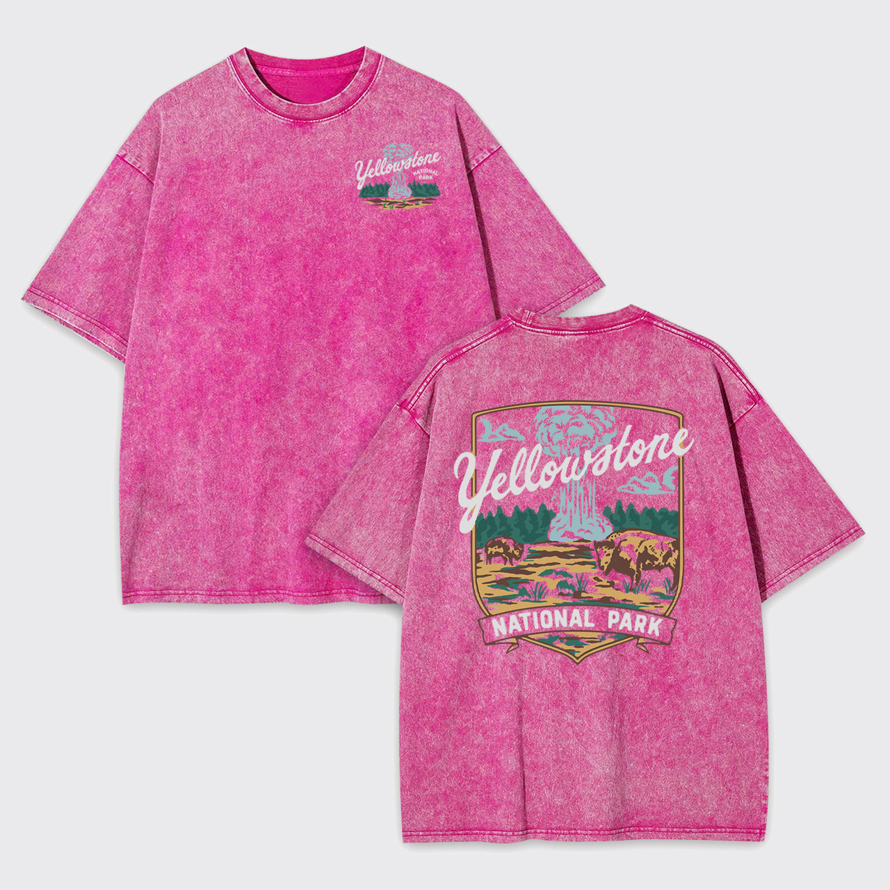 Yellowstone Vintage Illustration Garment-dye Tees