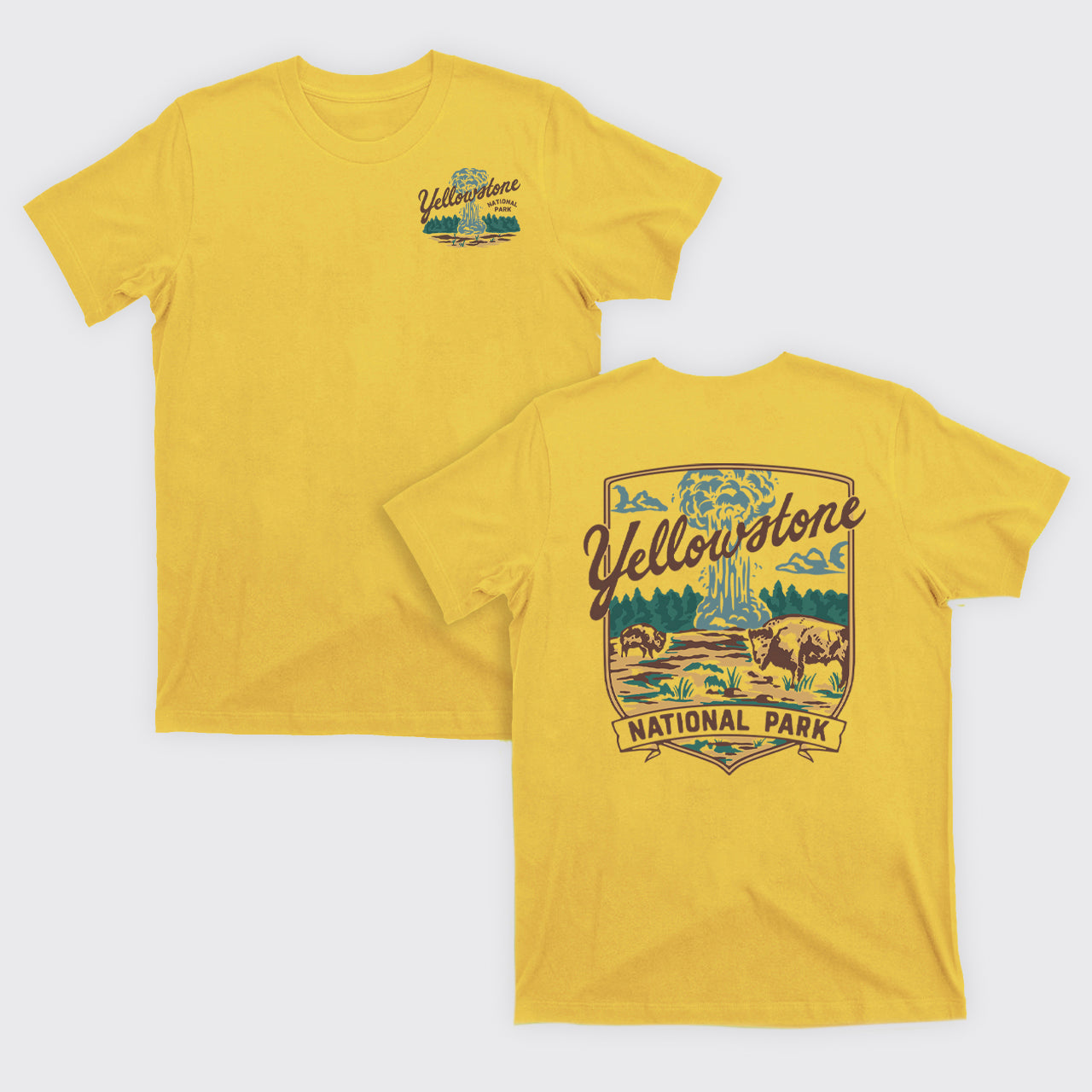 Yellowstone Vintage Illustration T-Shirts