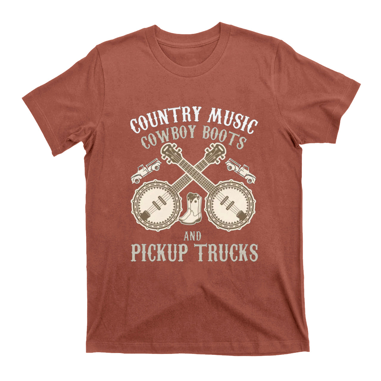 Funny Country Music Cowboy Boots Pickup Truck T-Shirts