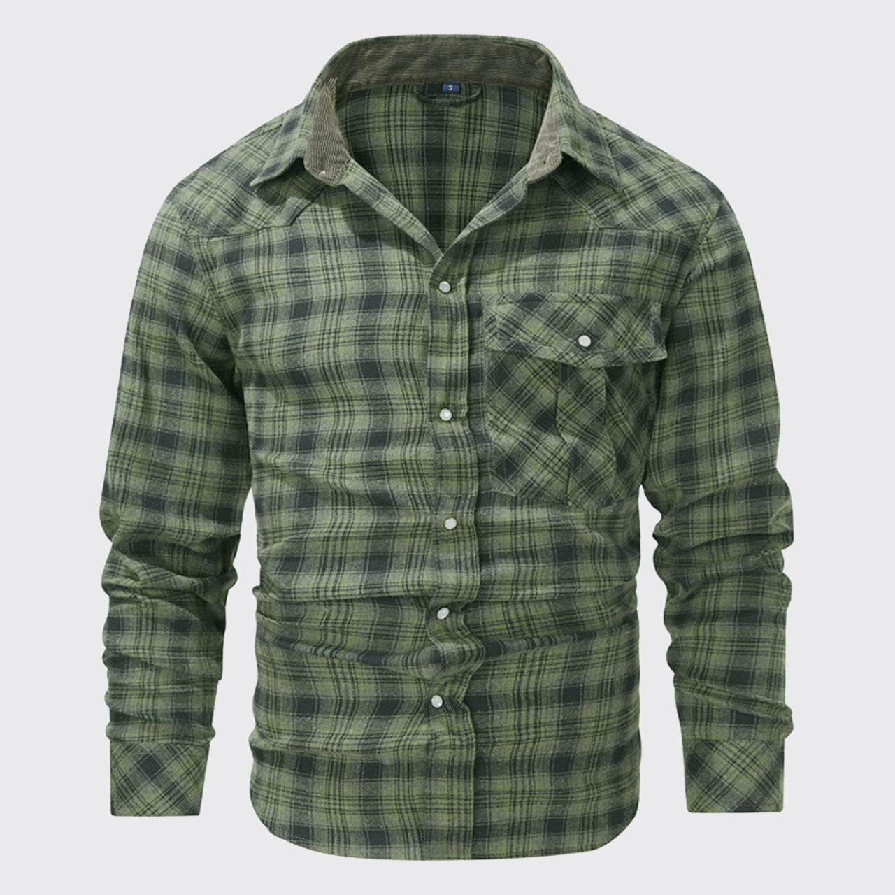 Western Cowboy Flannel Plaid Shirt