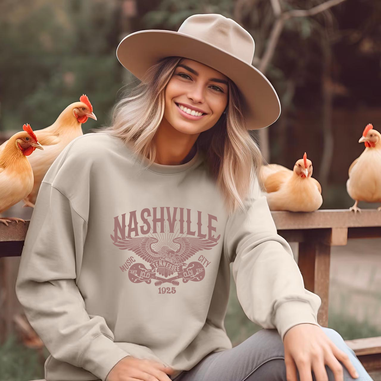 Boho Western Country Music Sweatshirt