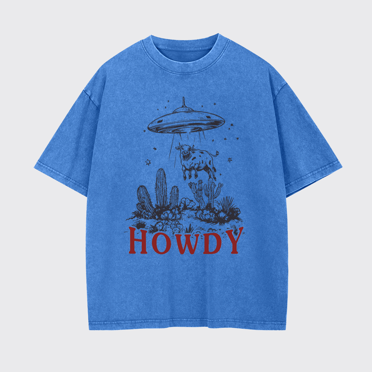 Howdy UFO Vintage Cowboy Garment-dye Tees
