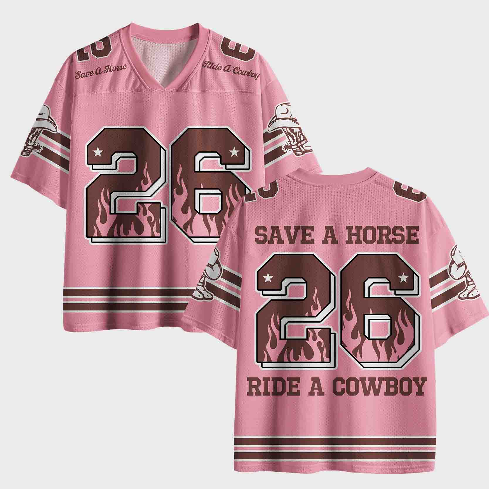 Personalized Save A Horse Ride A Cowboy Mesh Jersey