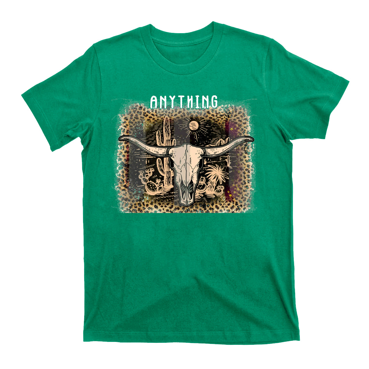 Western Bull Skull  Vintage T-Shirts