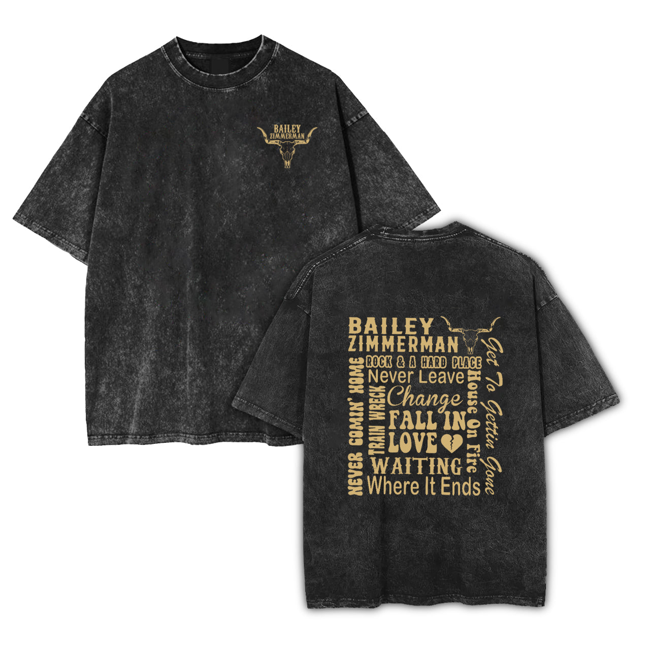 Bailey Zimmerman Songs Garment-dye Tees
