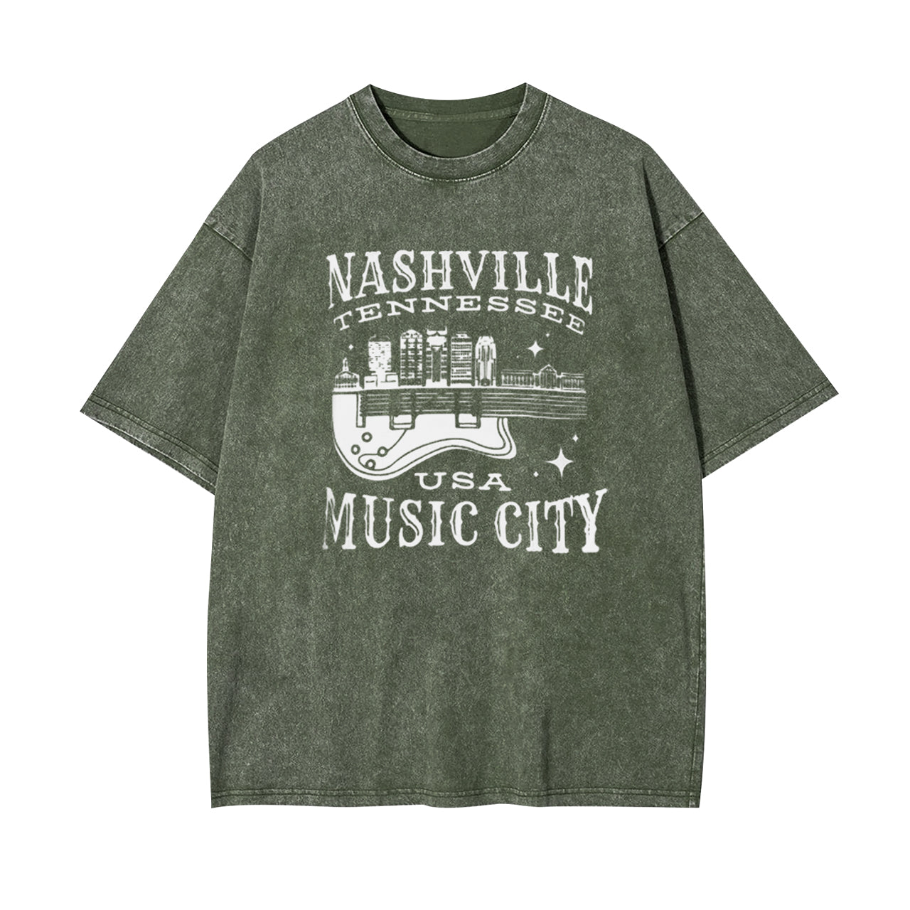 Nashville Tennessee USA Music City Garment-dye Tees