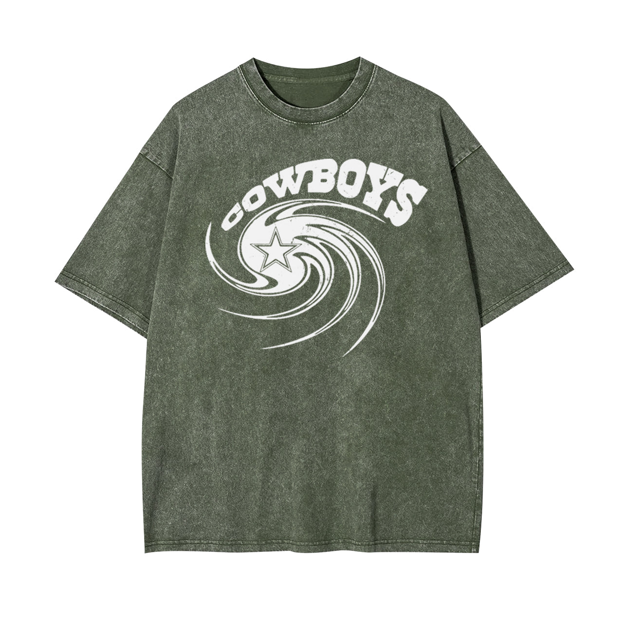 Cowboy American Baseball Swirl Garment-dye Tees