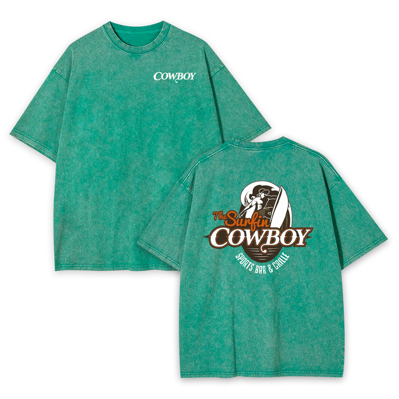 The Surfing Cowboy Garment-dye Tees