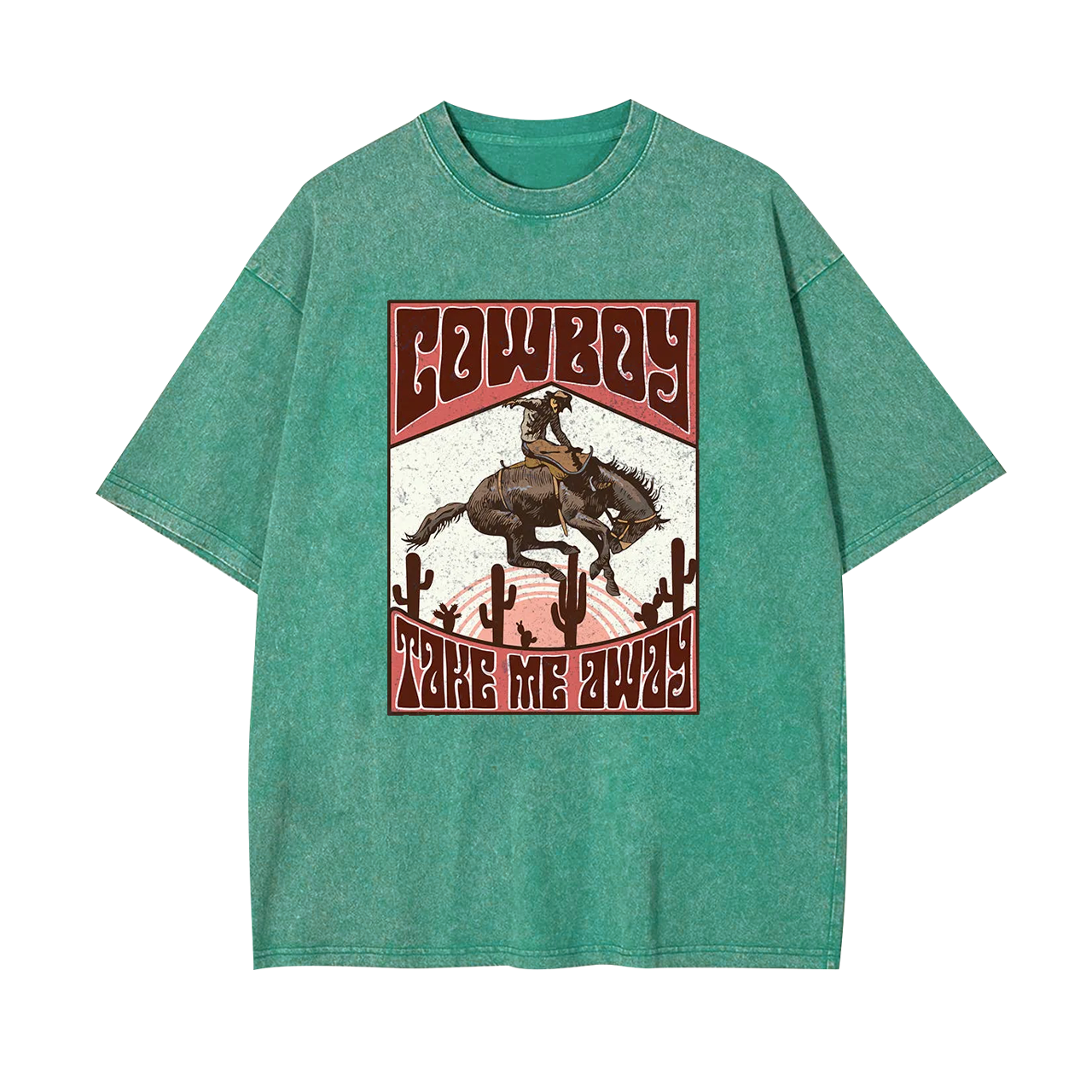 Cowboy Take Me Away Horse Riding Vintage Garment-dye Tees