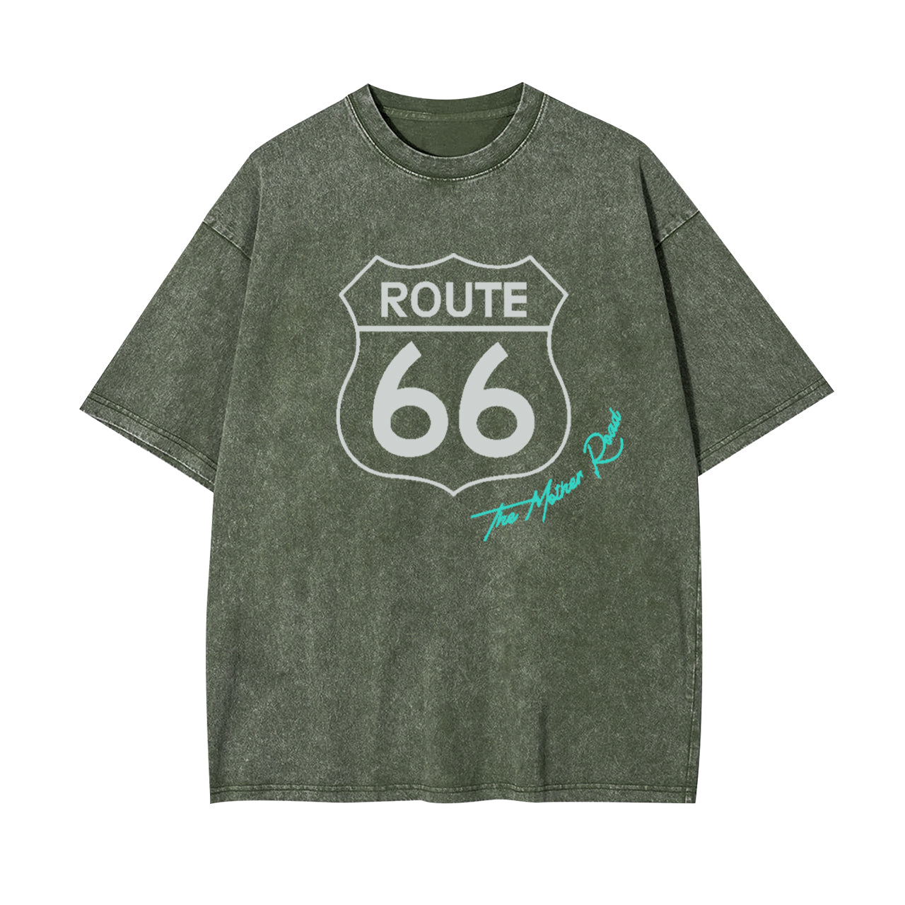Historic US Route 66 Mother Road Garment-dye Tees