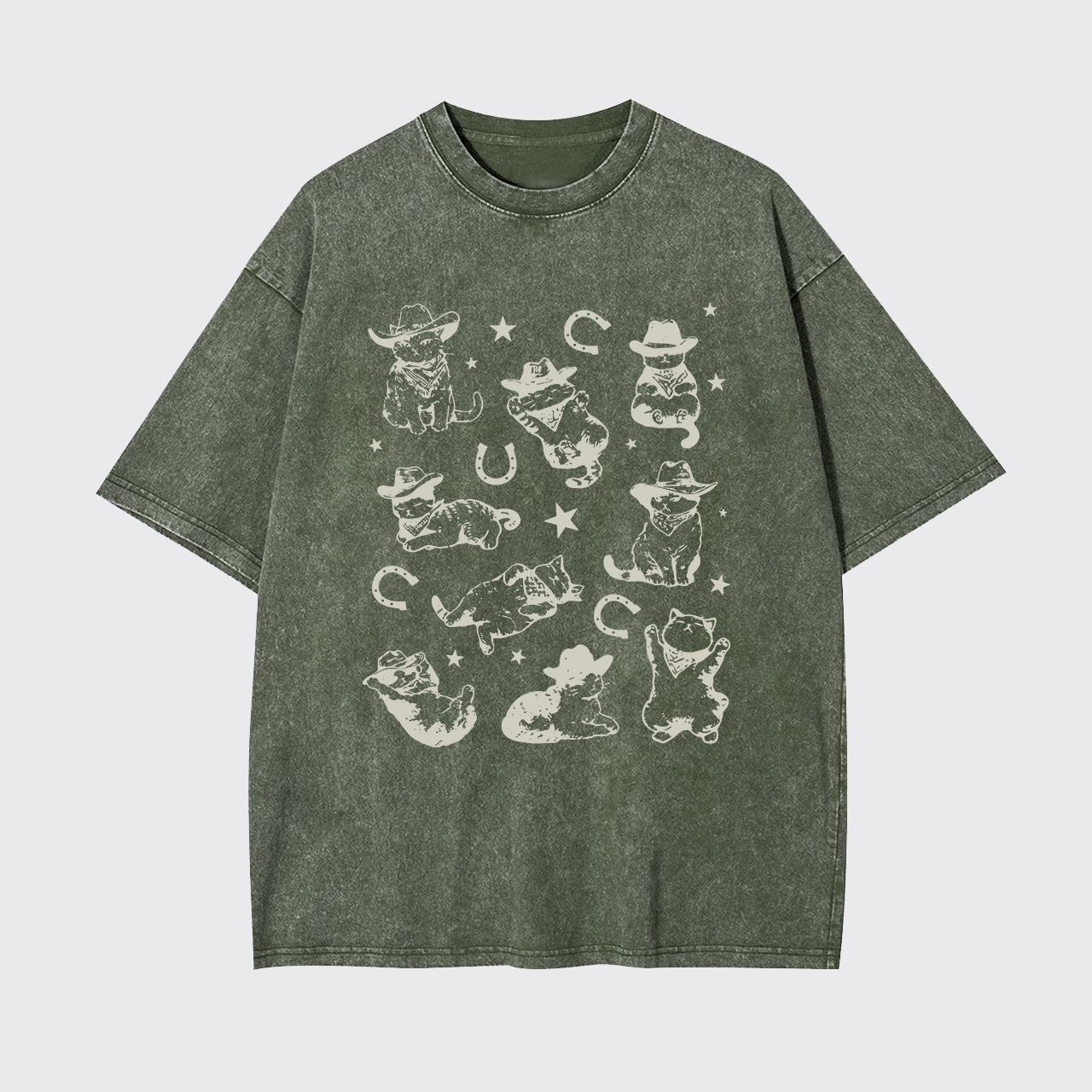 Cowboy Cats And Kittens Garment-dye Tees