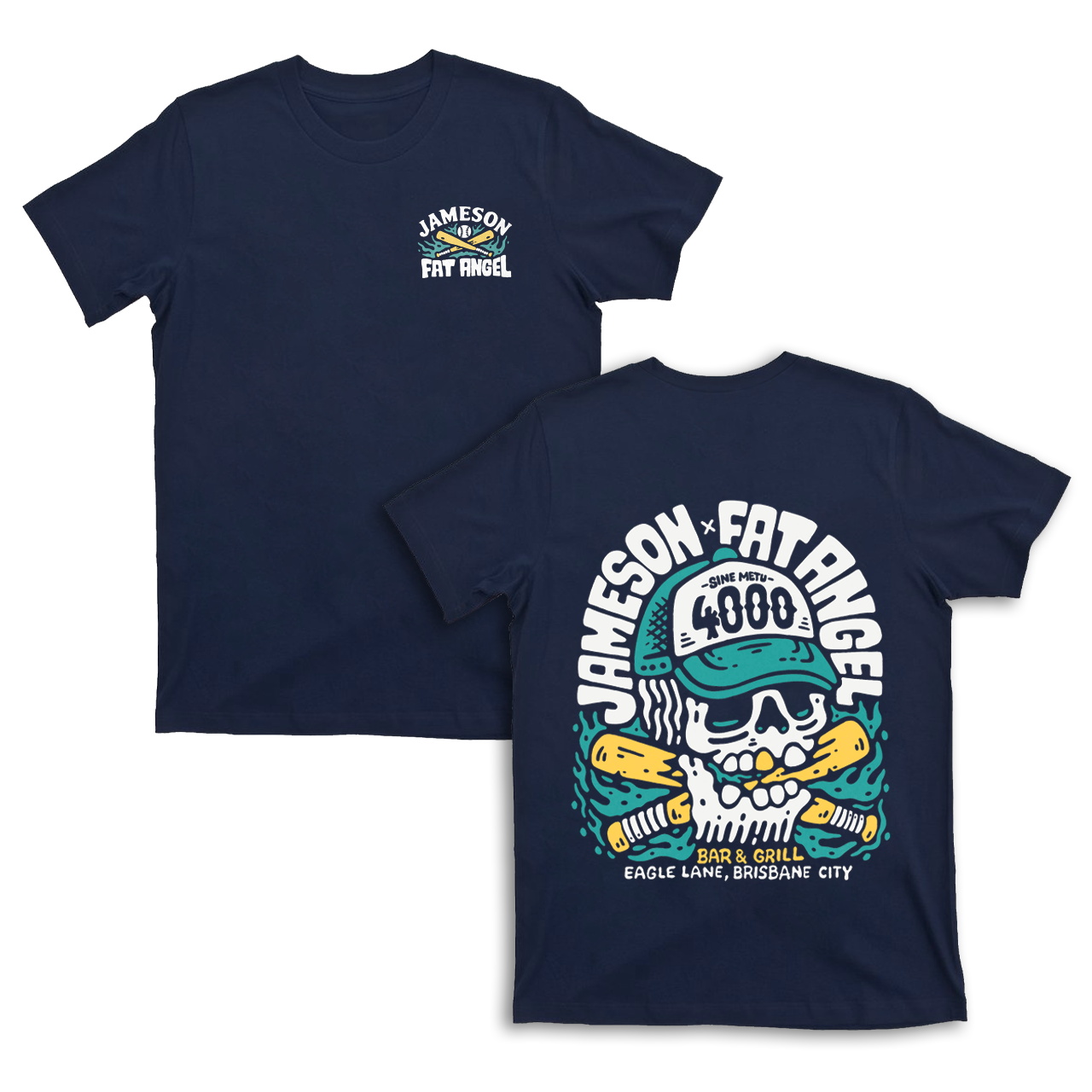 Jameson and Fat Angel sports bar T-Shirts