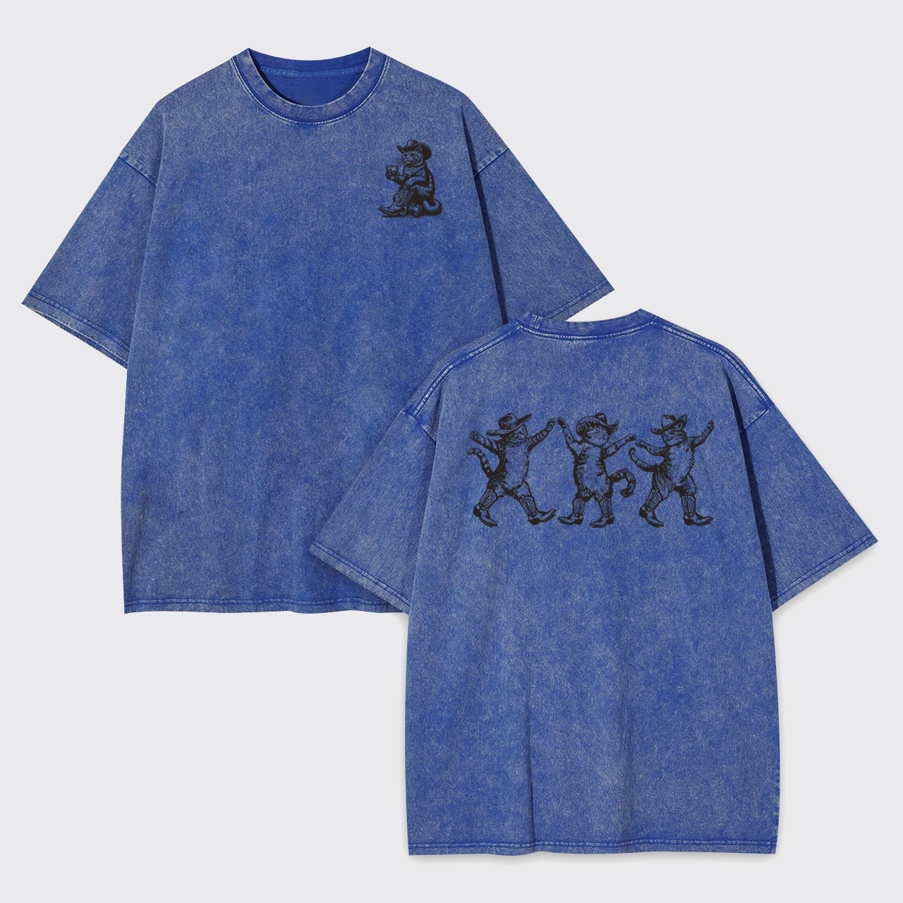 Bar Cowboy Cat Garment-dye Tees