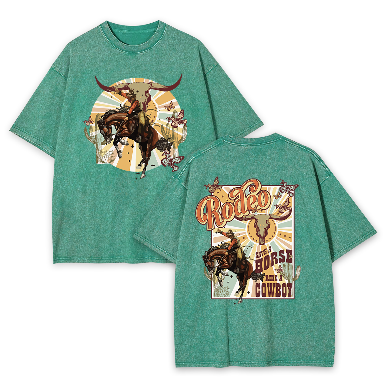 Save A Horse Ride A Cowboy Cowboy Garment-dye Tees