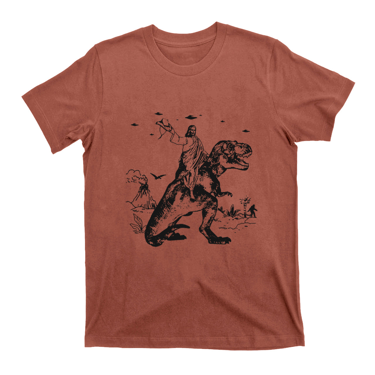 Jesus Riding Dinosaur T-Shirts