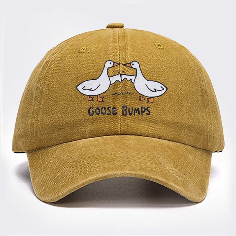 Goose Bump Embroidery Washed Hat