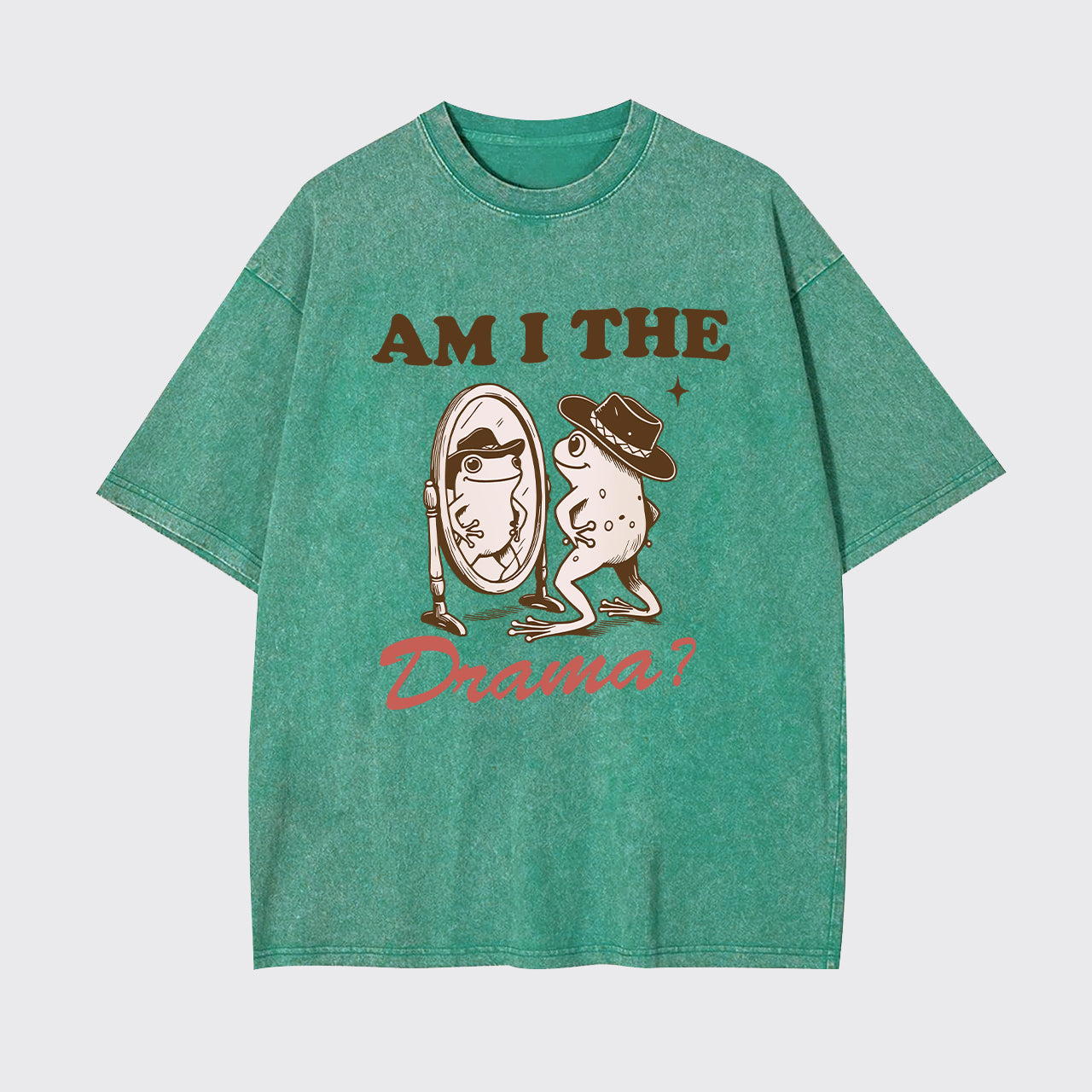 Vintage Retro Funny Frog Garment-dye Tees