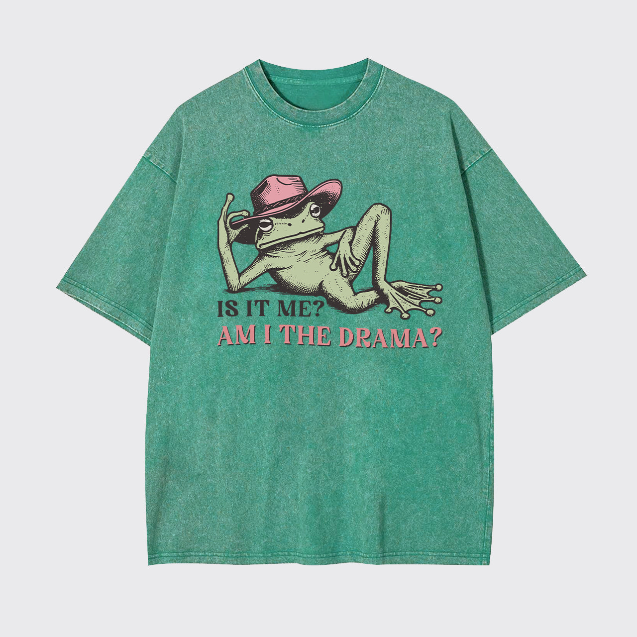 Funny Frog Am I The Drama?" Garment-dye Tees"