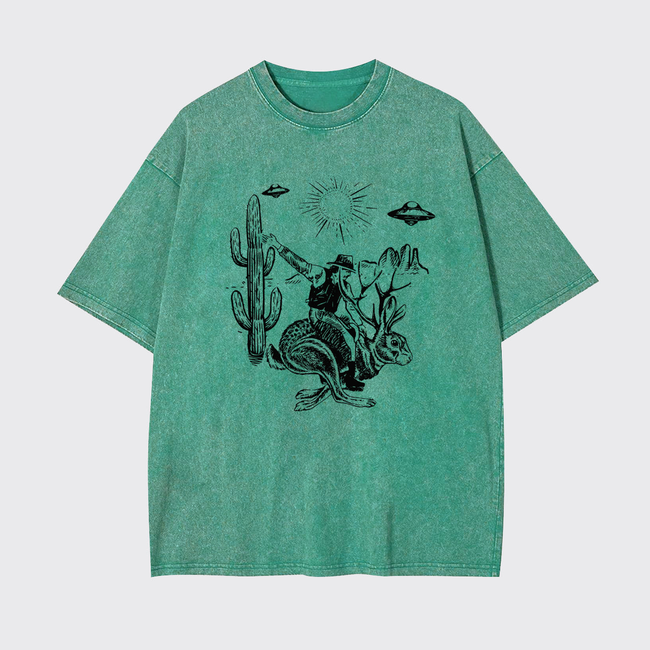 Cowboy Riding Jackalope Garment-dye Tees
