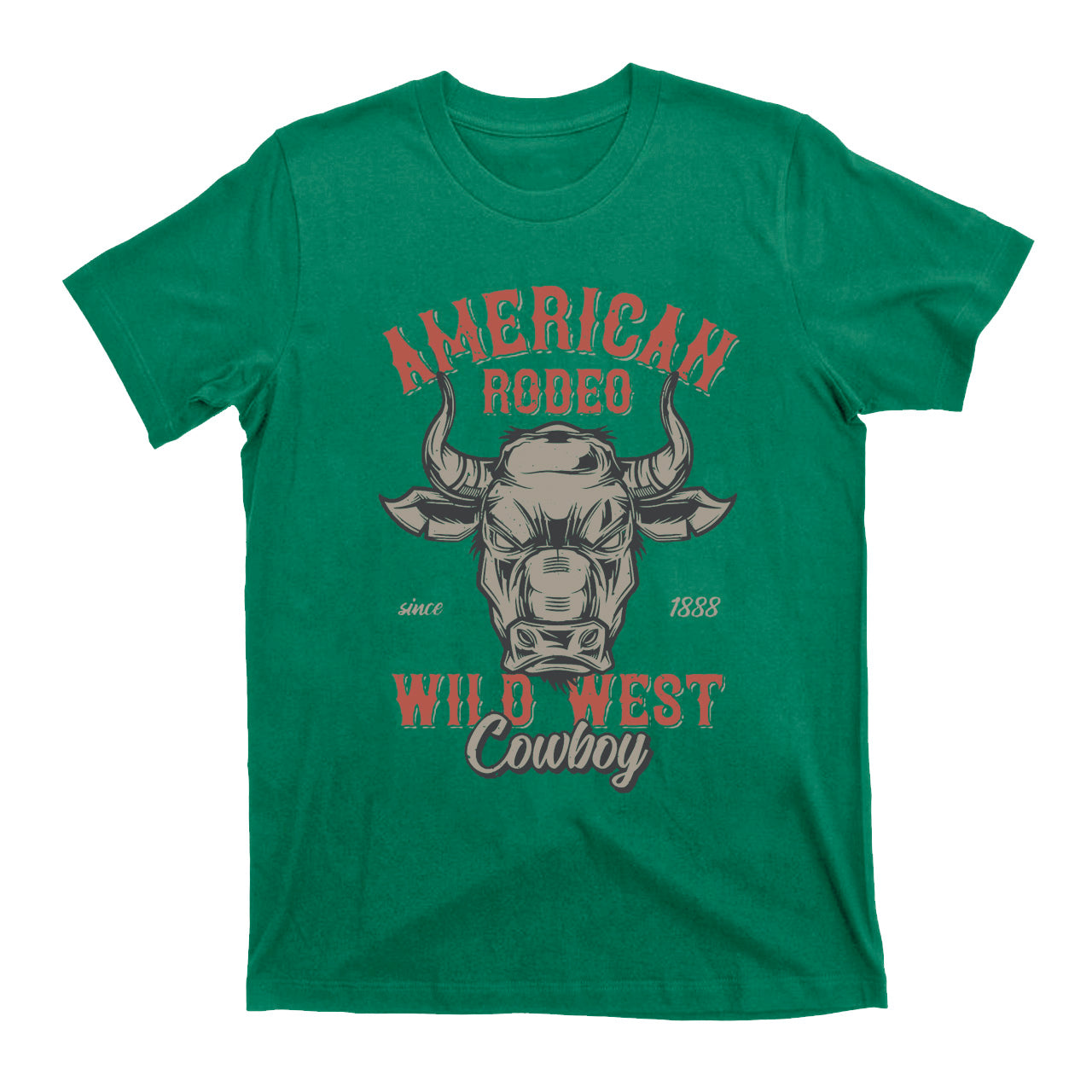 Men's Vintage Rodeo Cowboy Wild West Bull T-shirts