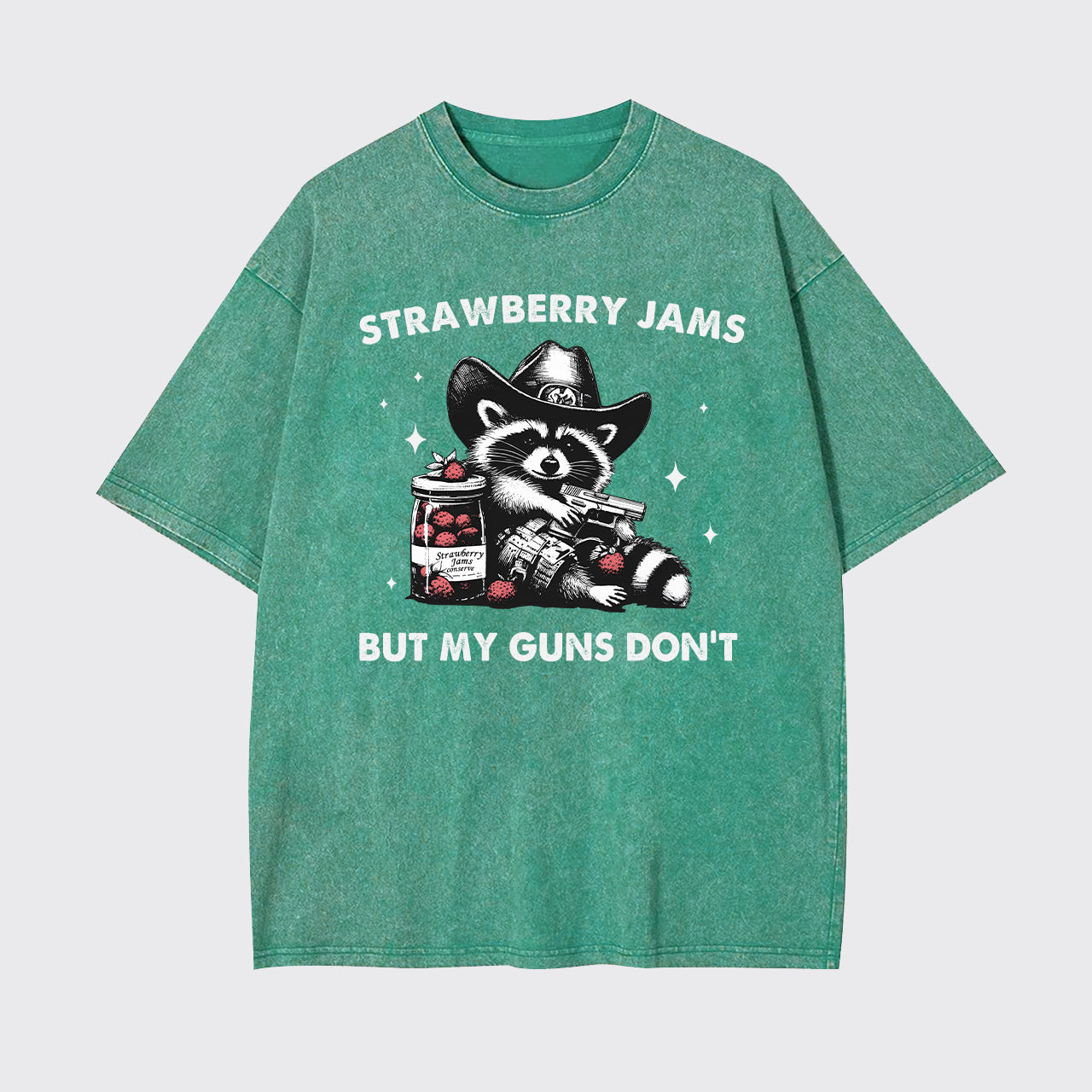 Strawberry Jams But My Guns Don't Garment-dye Tees