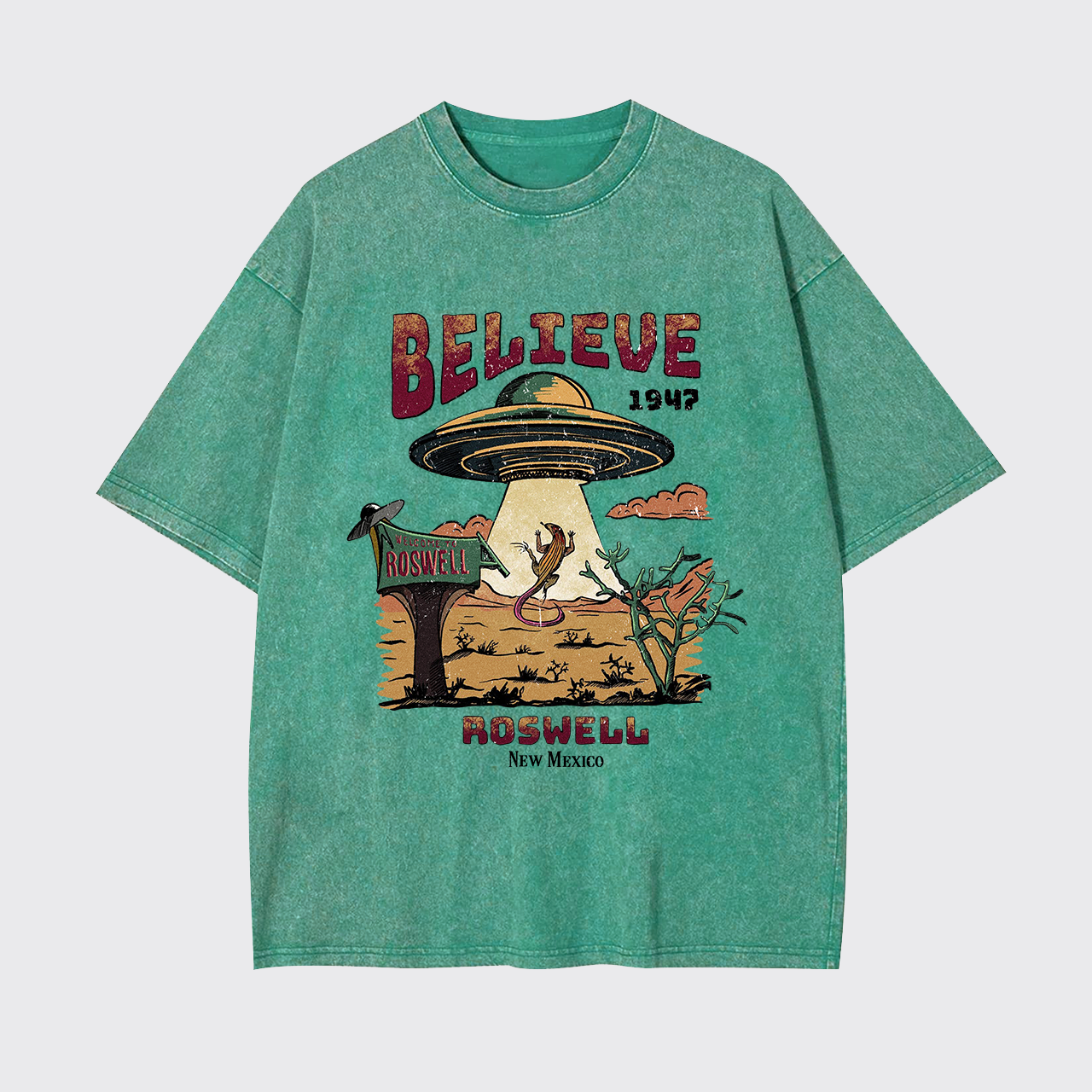 Believe Alien Garment-dye Tees