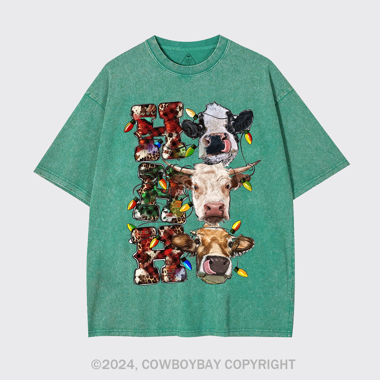 Ho Ho Ho Cows Garment-dye Tees