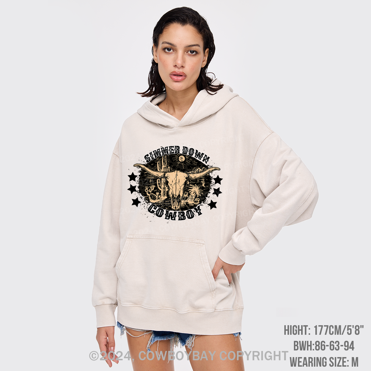 Simmer Down Cowboy Garment-Dye Hoodies
