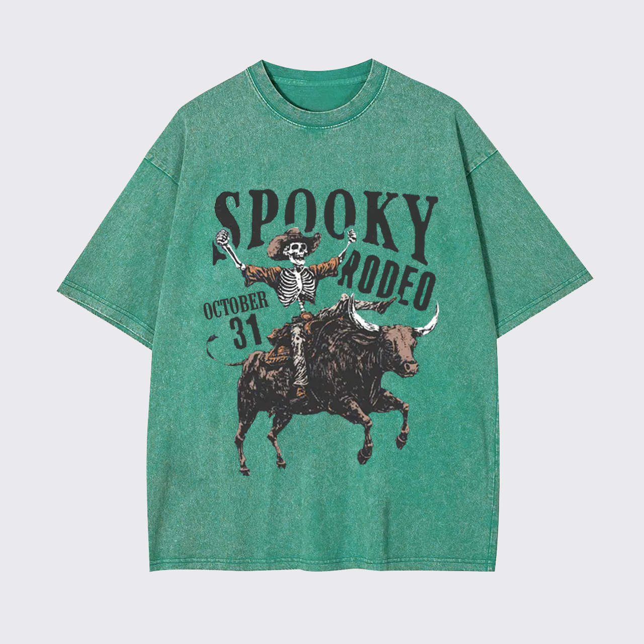 Retro Halloween Spooky Rodeo Garment-dye Tees