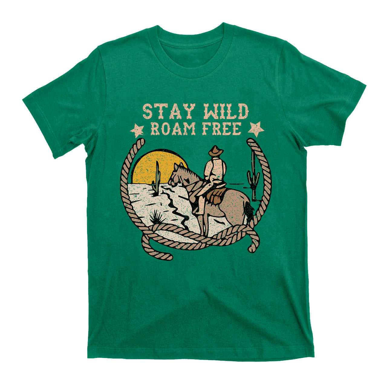 Stay Wild Roam Free Vintage Cowboy T-Shirt