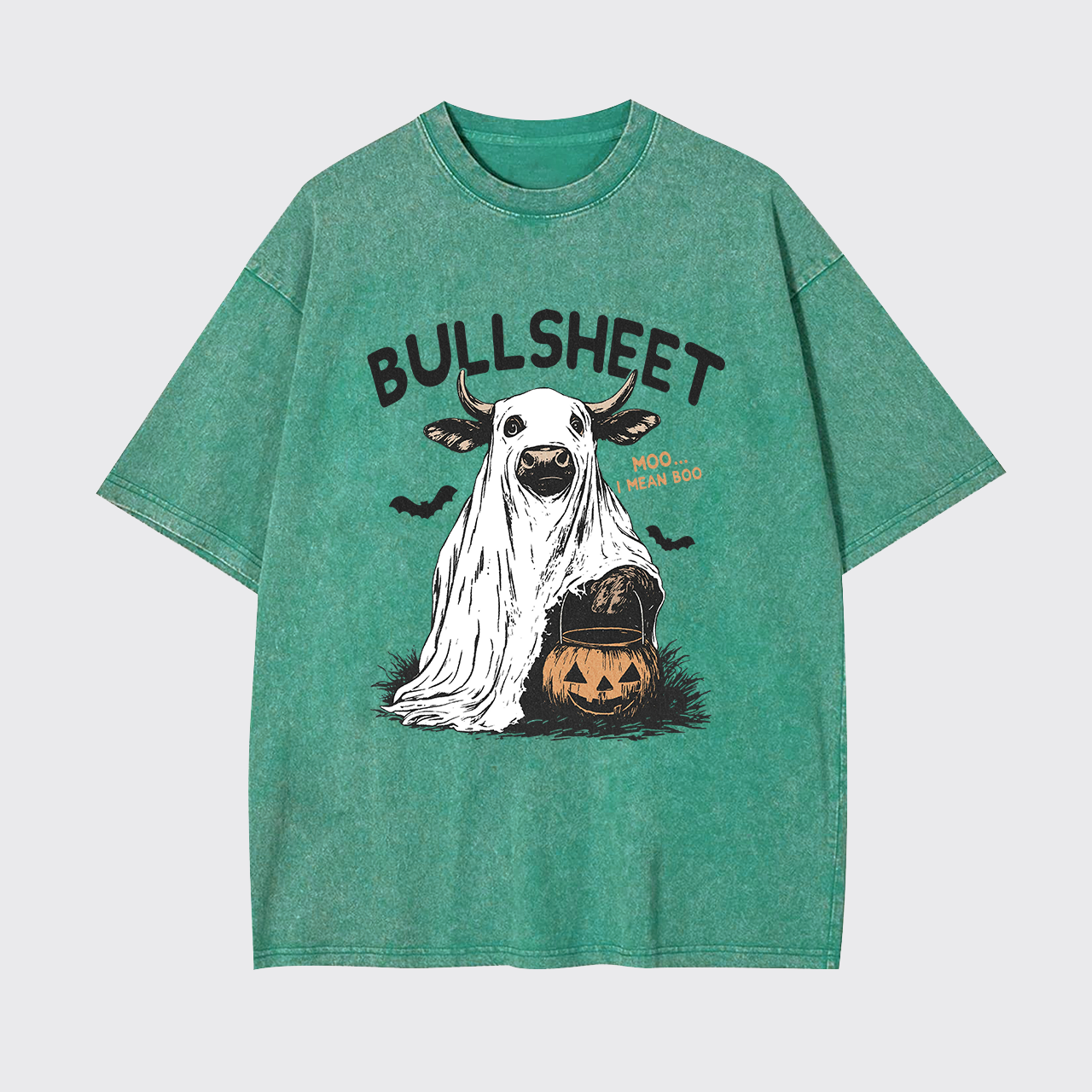 Funny Halloween Bullsheet Garment-dye Tees