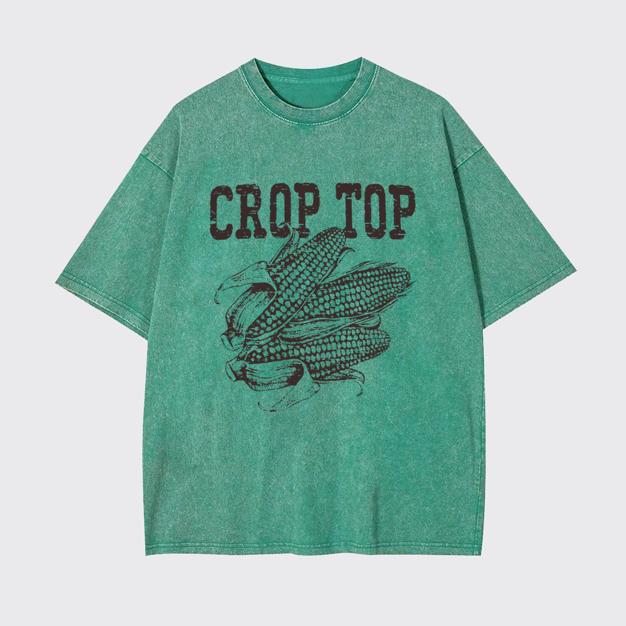 Crop Top Corn Garment-dye Tees