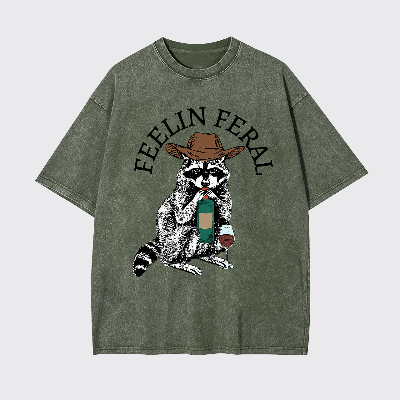 Funny Raccoon Garment-dye Tees