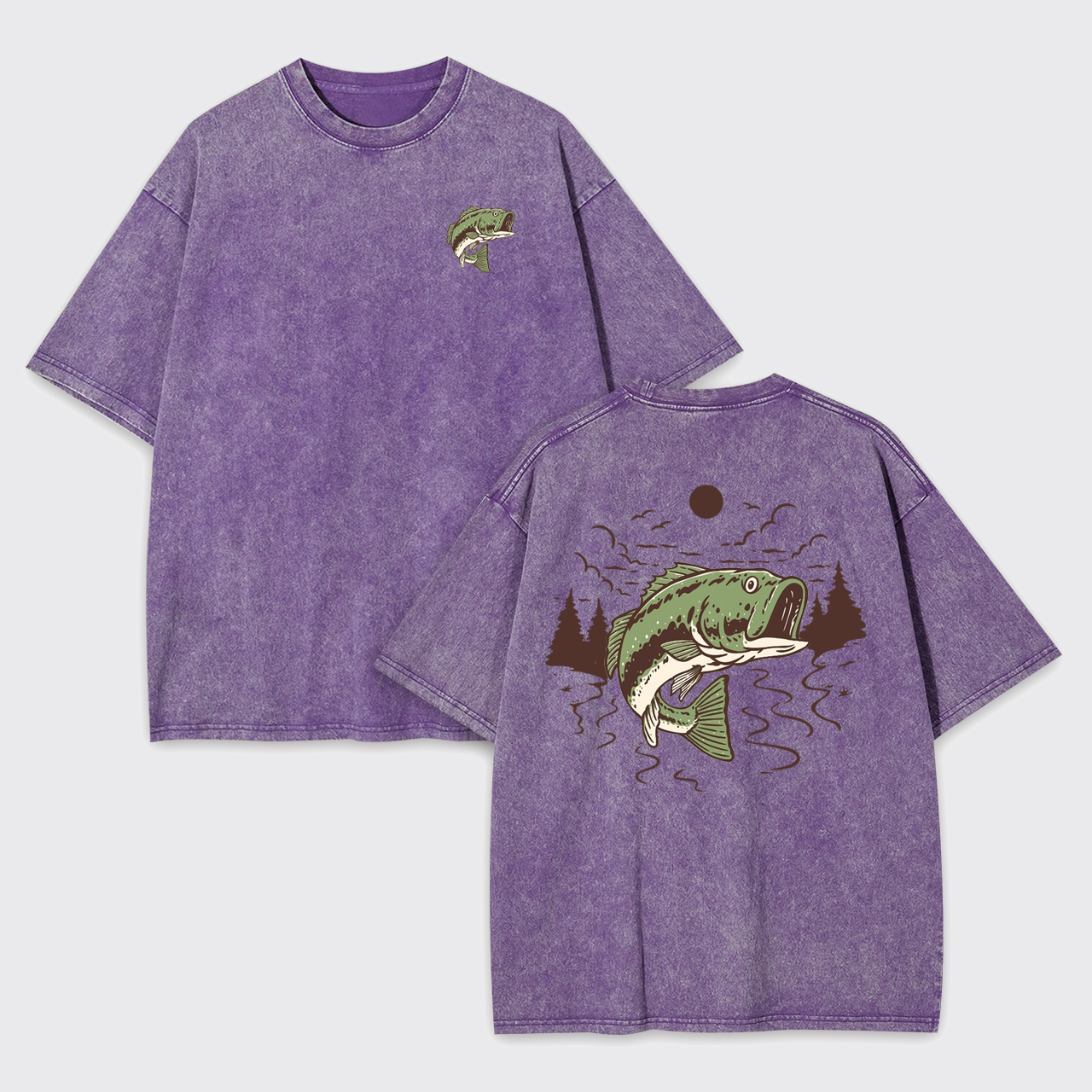 Cowboy Spirit Meets Fishing Adventure Garment-dye Tees