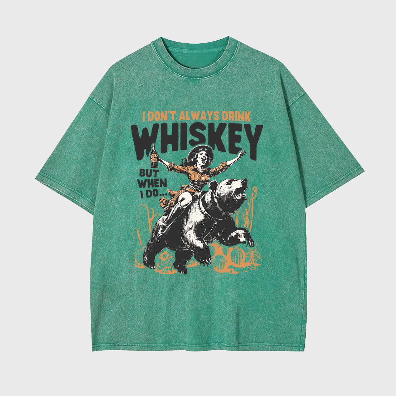 Funny Western Girl Whiskey Garment-dye Tees