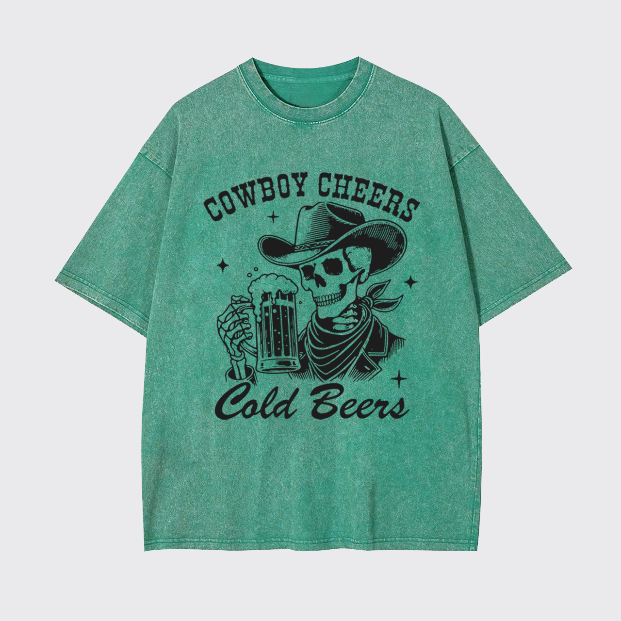 Cowboy Cheers Cold Beers Garment-dye Tees