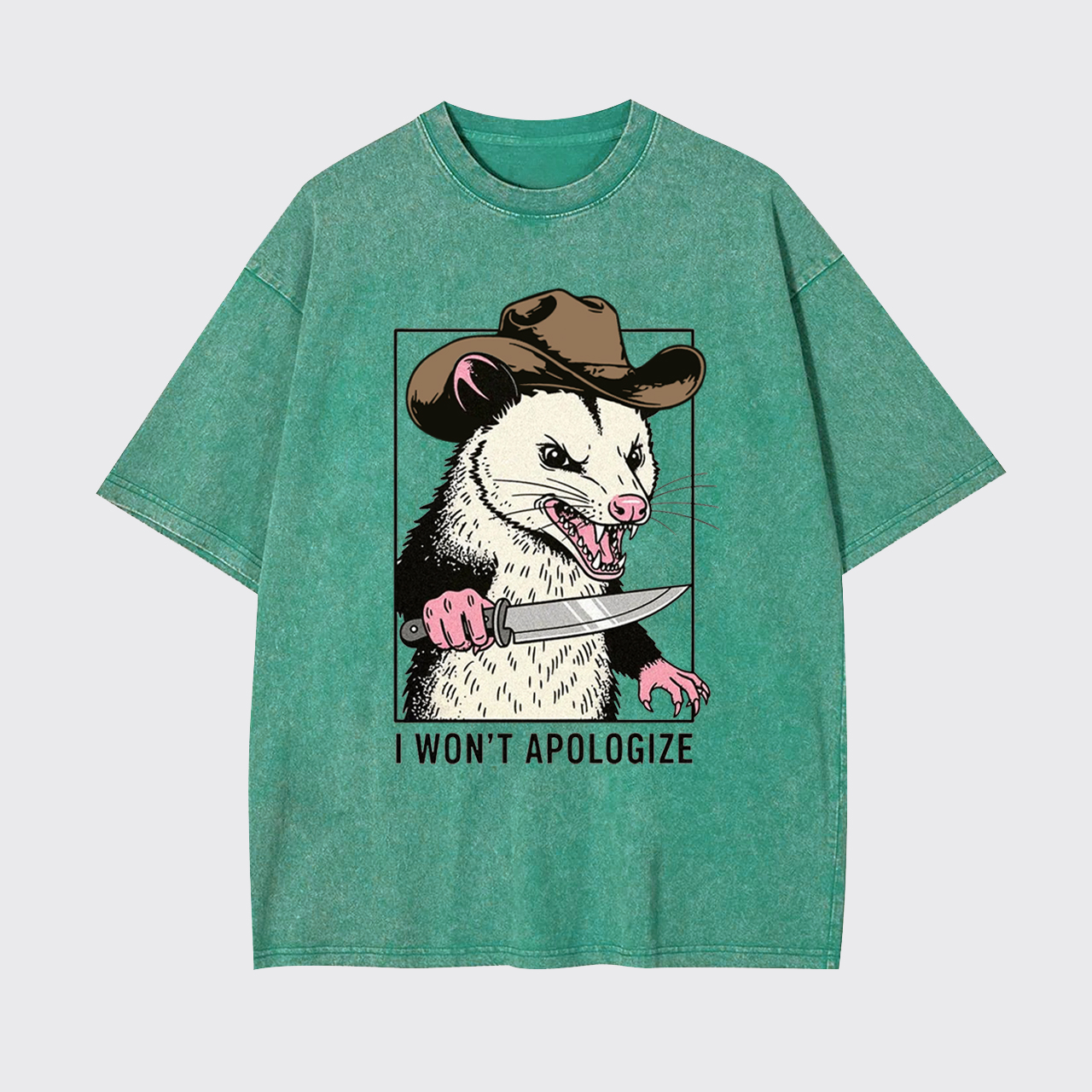 Sarcastic Opossum I Won't Apologize Garment-dye Tees