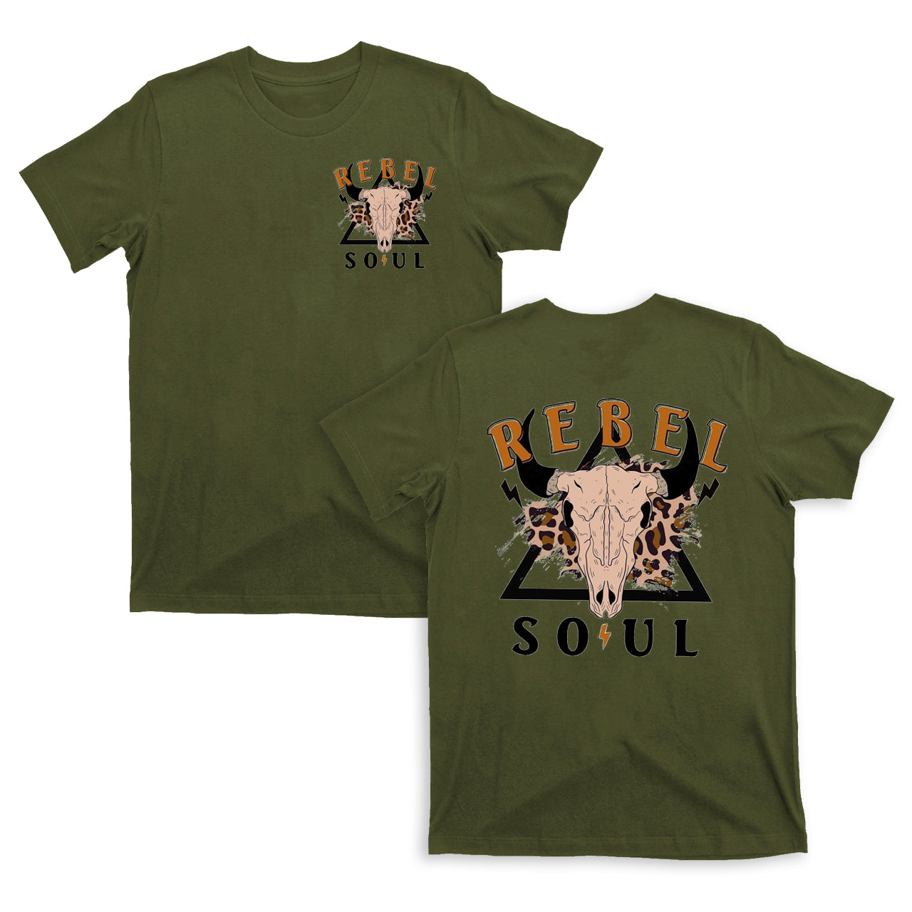 Rebel Soul Lightning Bull T-Shirts